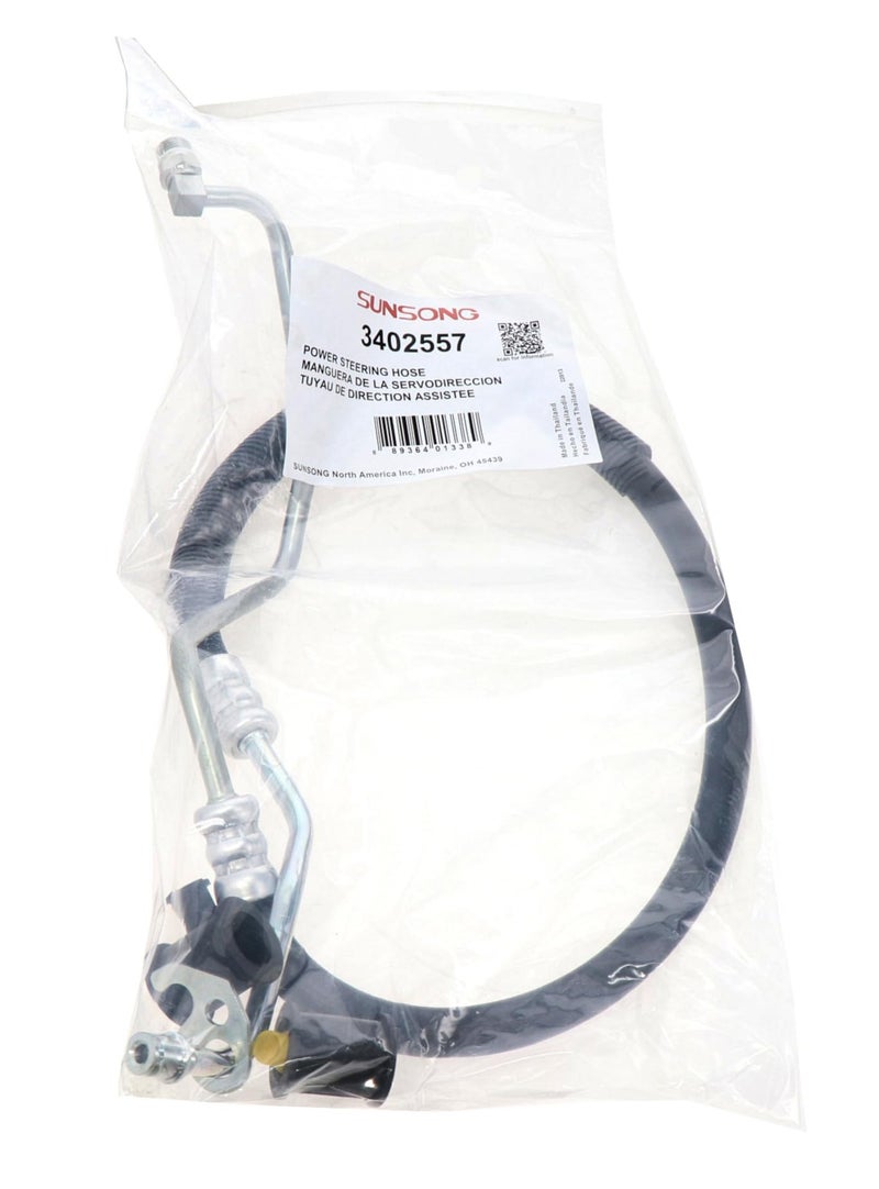 Sunsong 3402557 Power Steering Pressure Line Hose Assembly,Black & Steel - Image 4